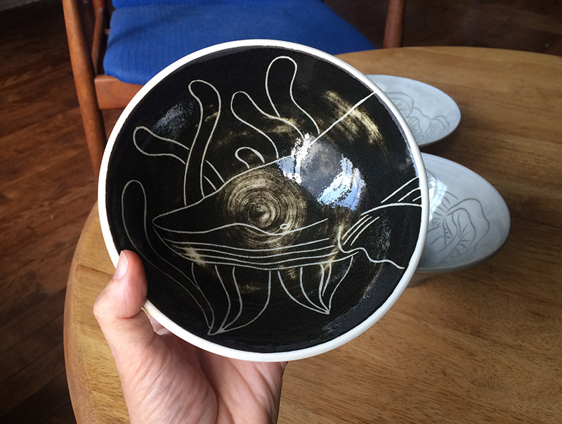 New ceramic pieces (whale bowl) - La Datcha