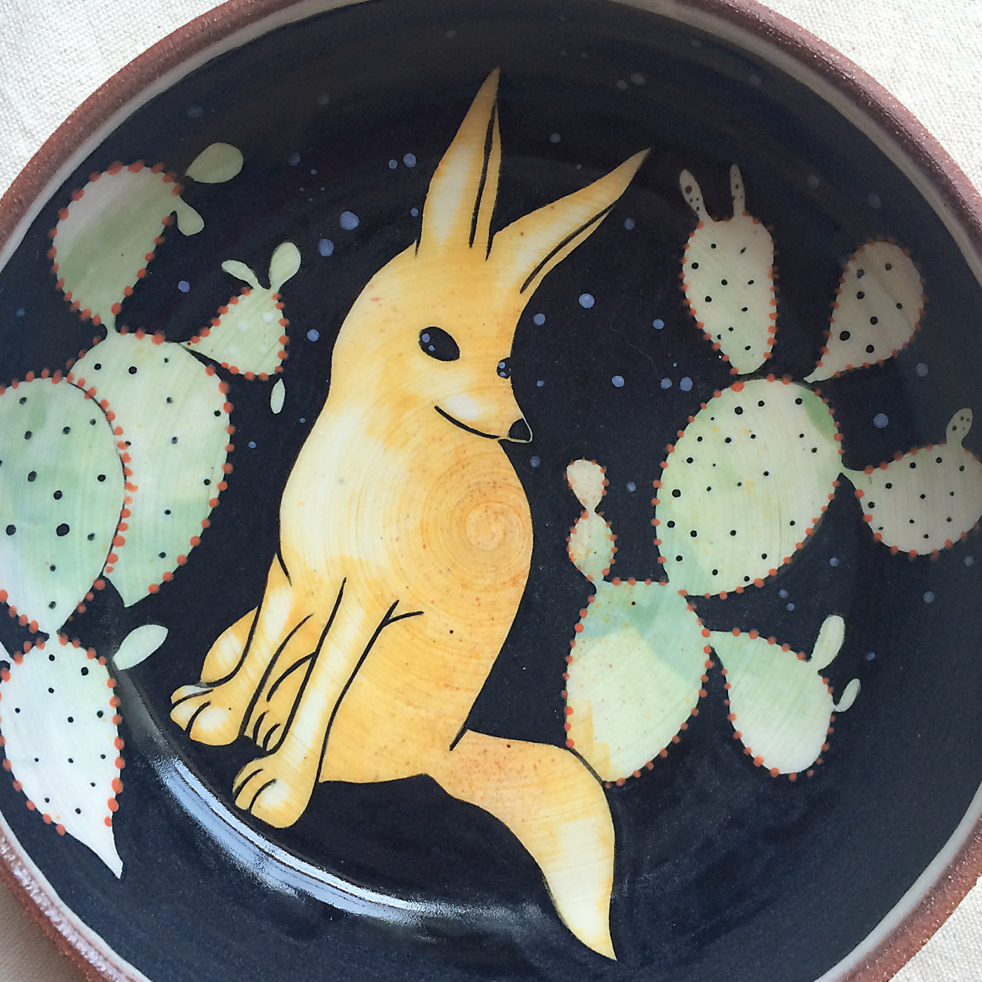 Fox and cactus bowl - Image 3
