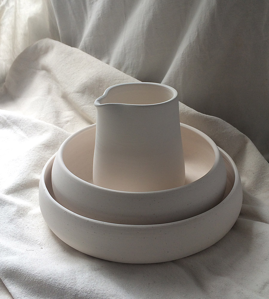 White on white ceramics, by La Datcha