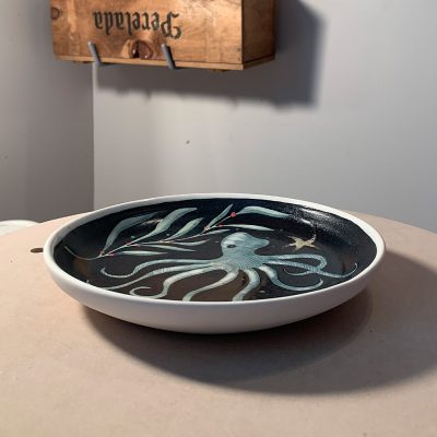 Assiette Pieuvre, côté