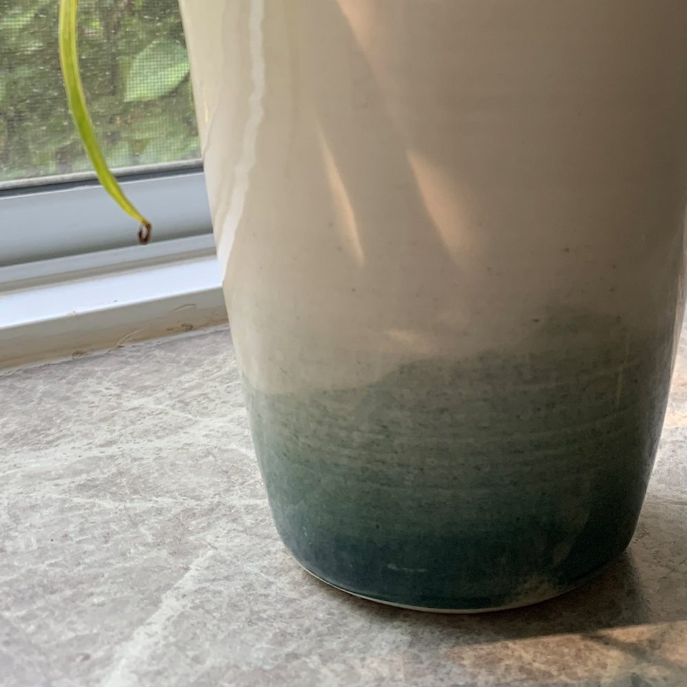 Vase avec dégradé aqua, détail