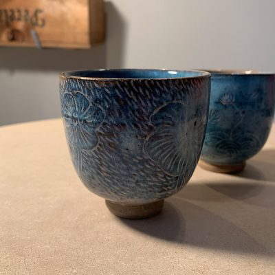 Little blue oriental tumblers