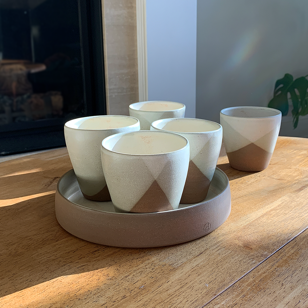 Service platter and tumblers set, La Datcha