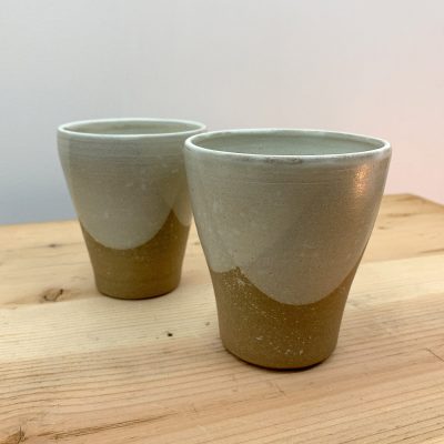 Large tumblers with rutile glaze, La Datcha