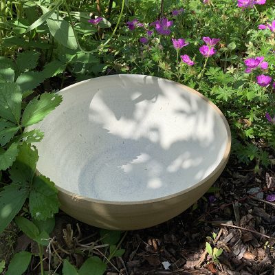 Large bowl with cream glaze